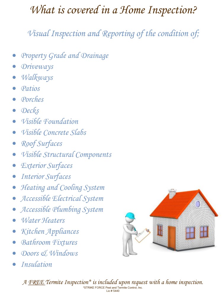 Mountains to Valleys Inspections, LLC Professional Home Inspections, Arizona, What is covered in a home Inspection